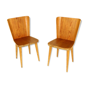 jeu de chaises en pin,