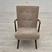 1960s, Danish armchair, furniture wool, beech wood.