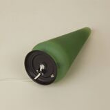 Lampe "cone" en verre dépoli vert, France c. 1990