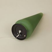 Lampe "cone" en verre dépoli vert, France c. 1990