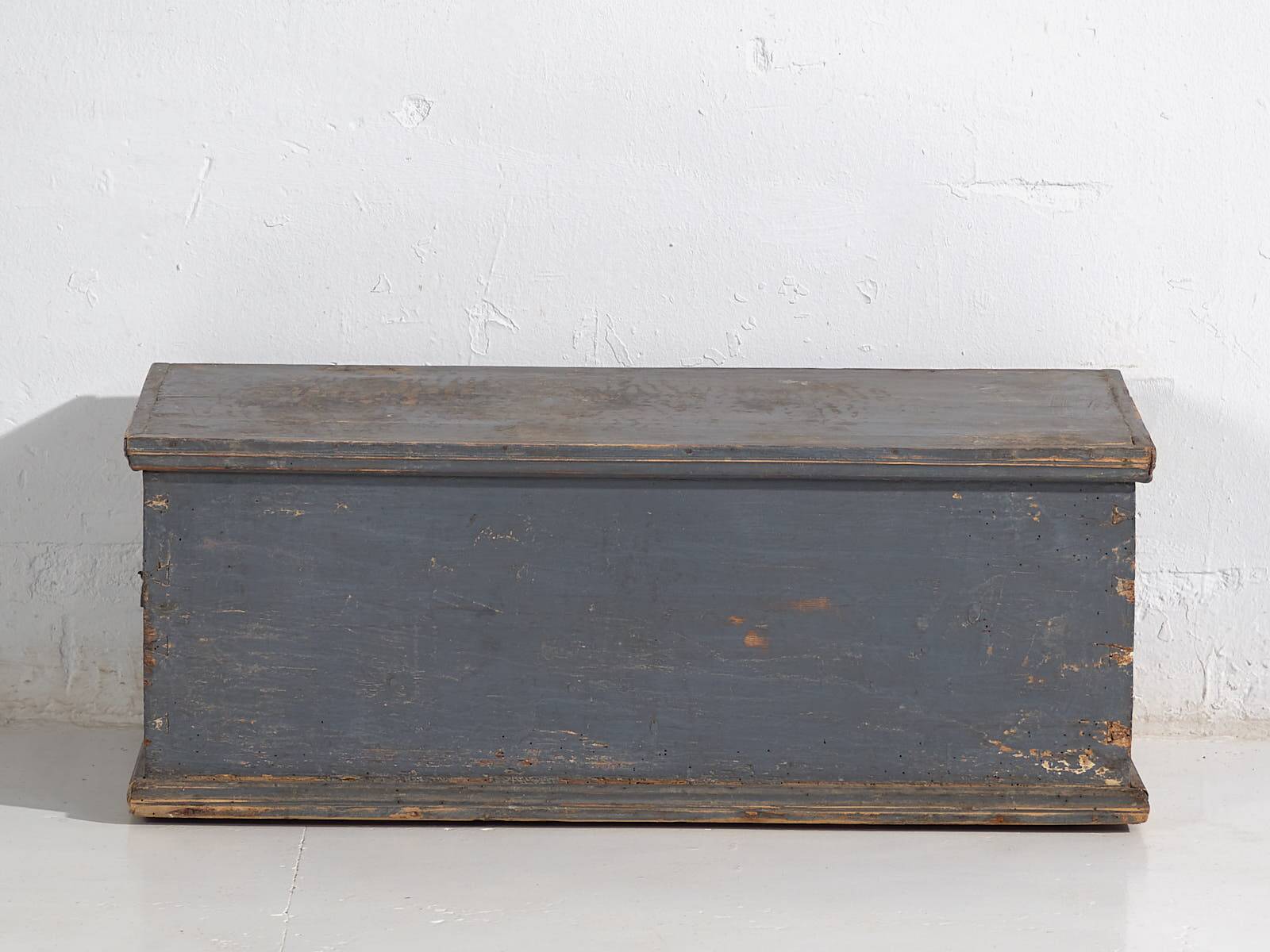 Petite malle bleue ancienne (c.1920) #35