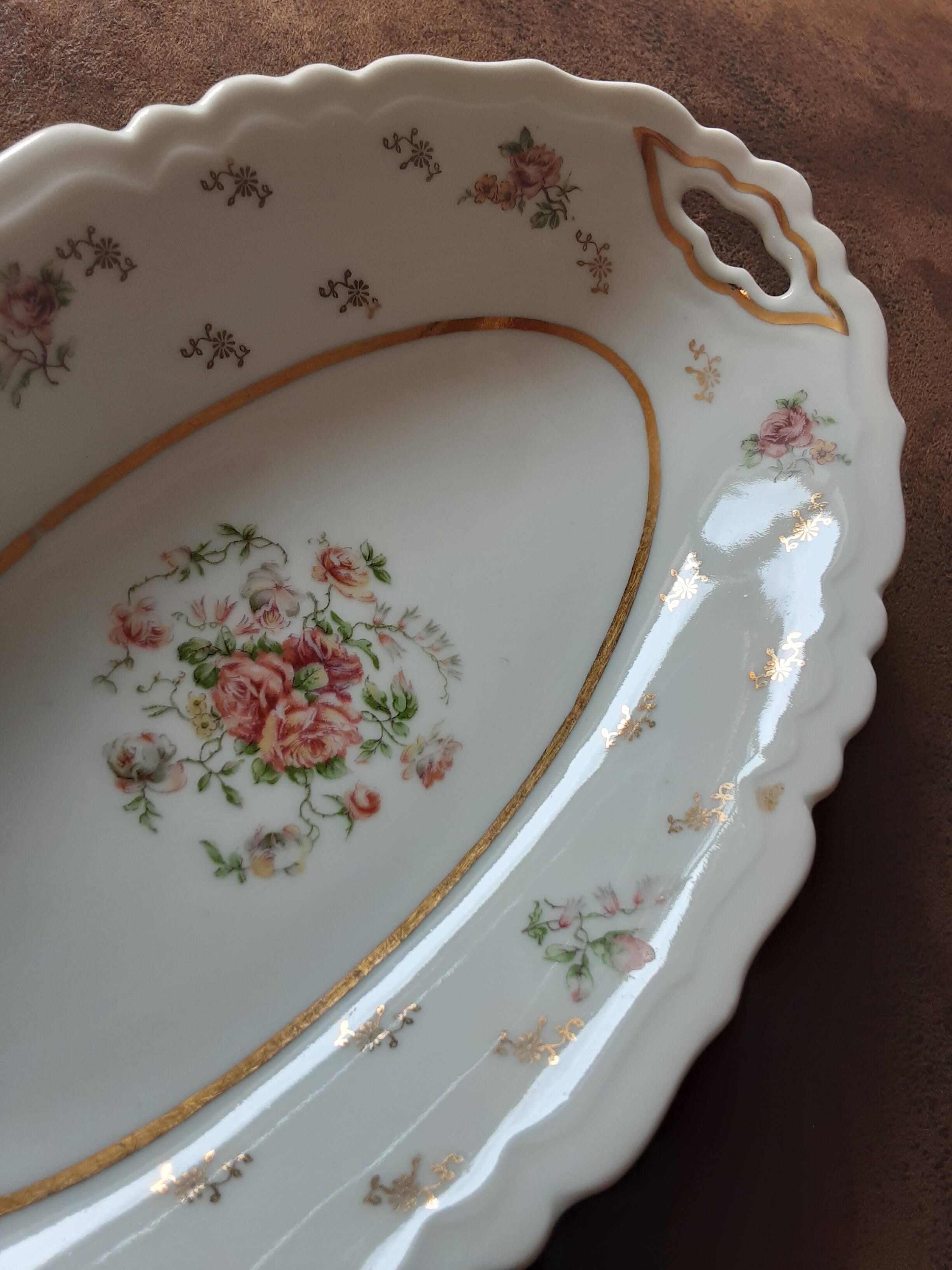 Authentic Julien Michelaud Limoges Porcelain Butter Dish