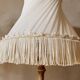 Pair of wooden lamps, pleated lampshade
