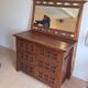 Teak chiffonier with its mirror