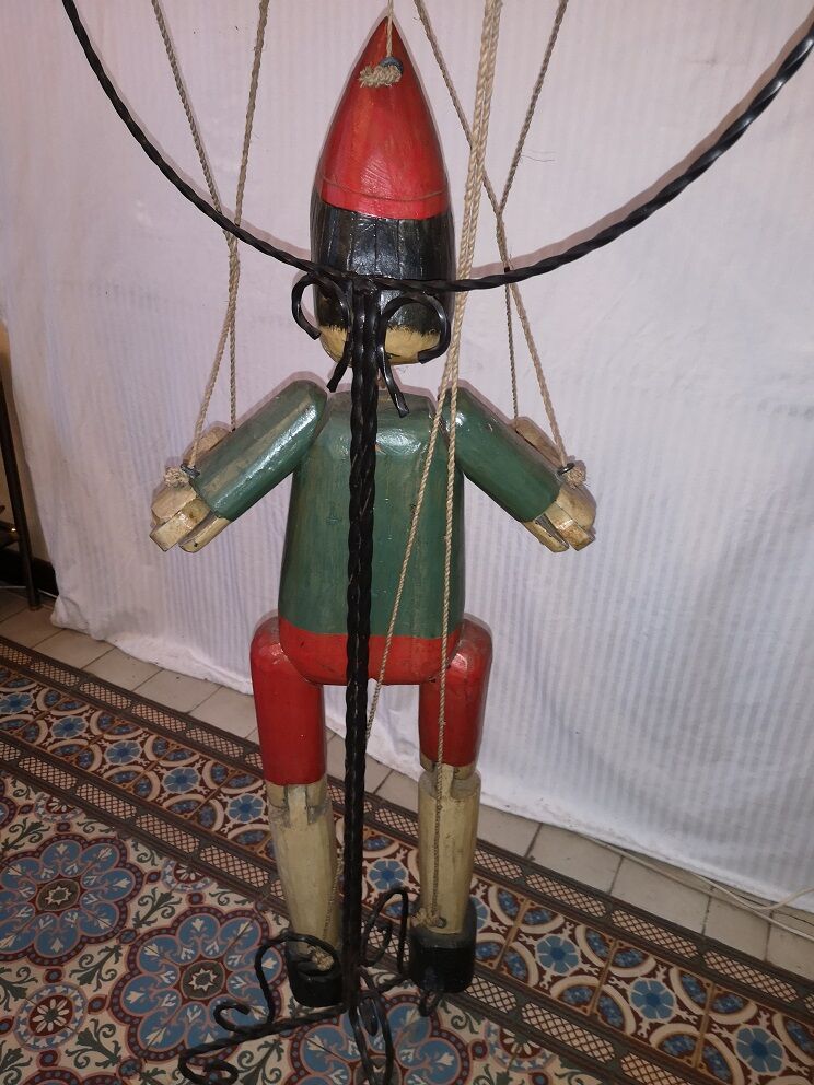 Puppet Pinocchio soft wood 1970
