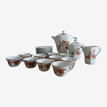 Art Deco coffee service in fine porcelain France