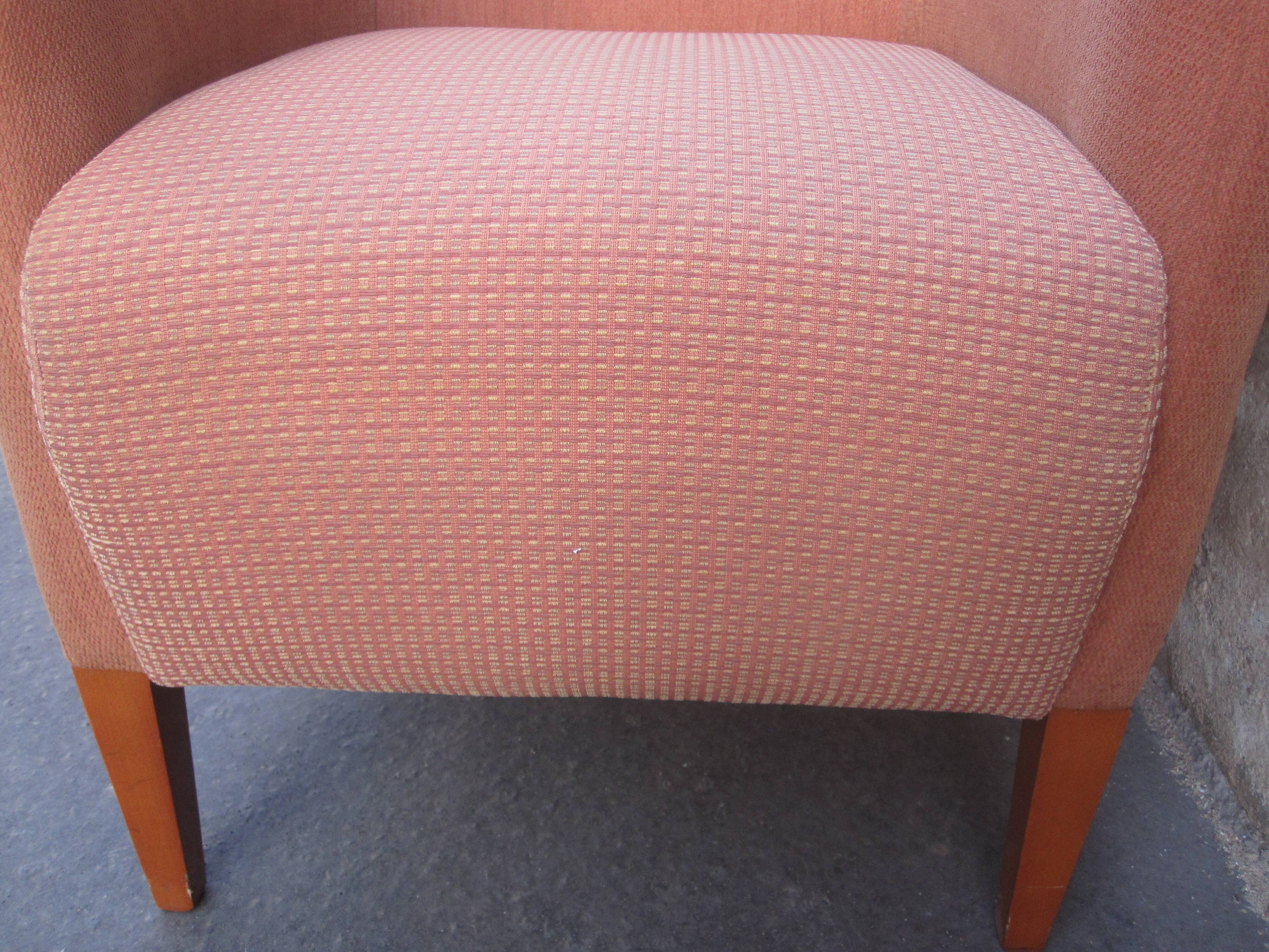 Pair of club style armchairs