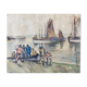 Old marine painting by Janssaud from the 19th century.