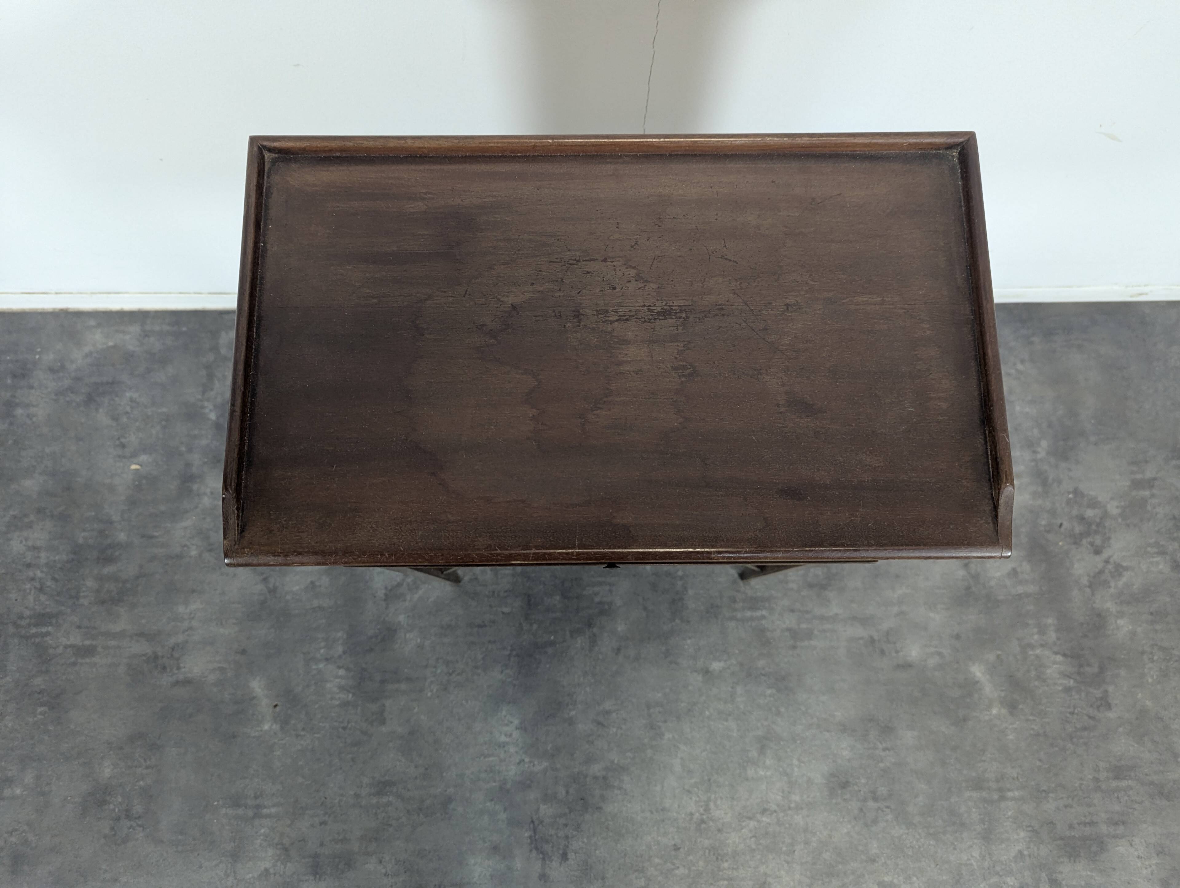 Louis XVI style bedside table in mahogany, late 19th century.