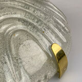 Flush Mount Ceiling Light Ice Glass Hillebrand 60s
