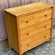 Commode scandinave en bois massif avec 3 tiroirs années 90