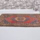 Tapis floral rouge et marron sku A32