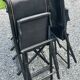 Set of 6 folding chairs, 70s design, 3 leather, 3 moleskin