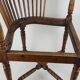 Chaise fauteuil d'angle bois & paille anglais xixeme