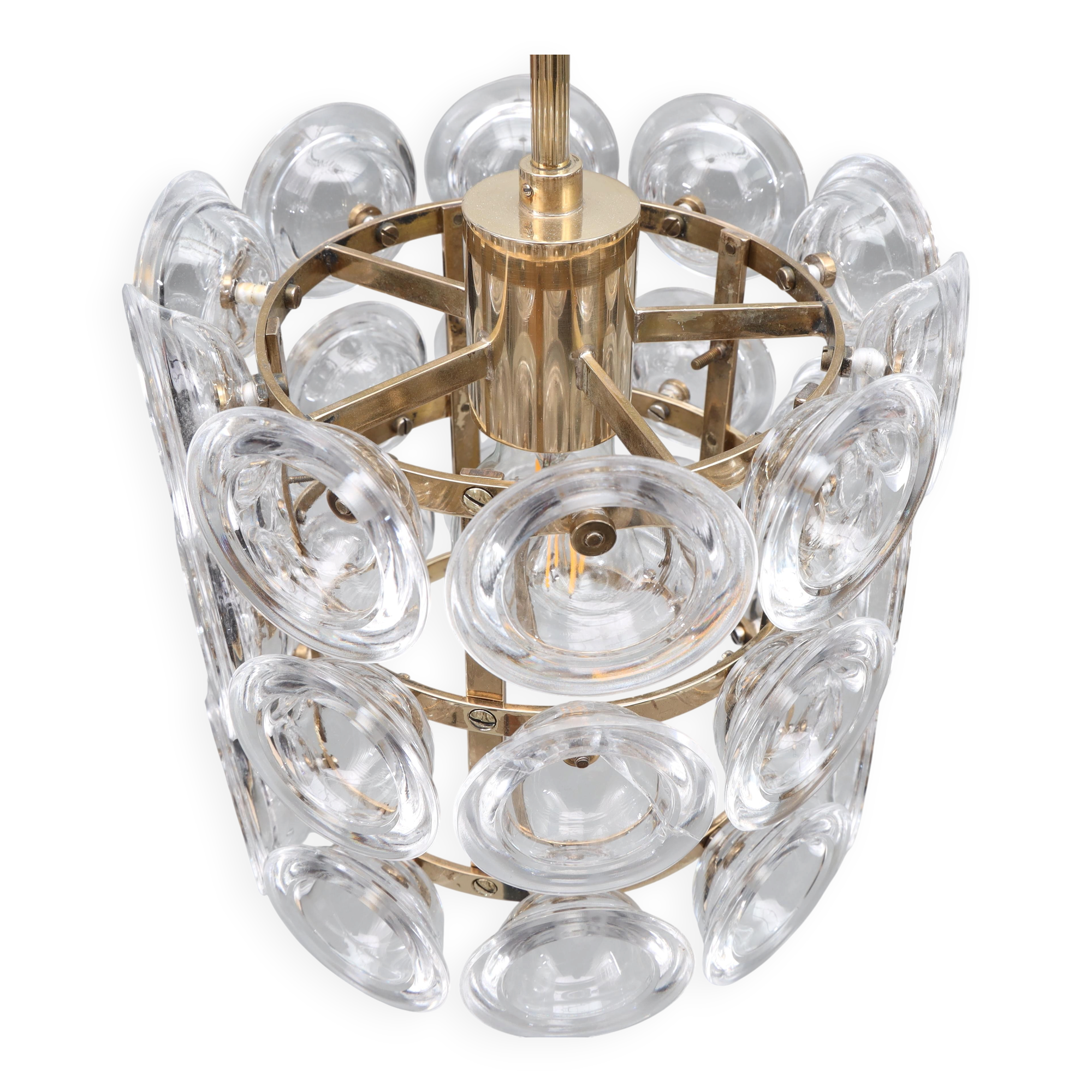 Lampe suspendue Carl Fagerlund pour Orrefors, Suède, 1960