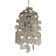21st Century Transparent and Silver Chandelier in Murano Glass