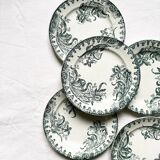 12 assiettes plates Terre de fer modèle Iris