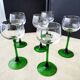 6 Alsace white wine glasses Ground floral decoration