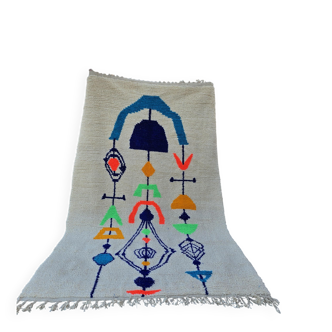 Handmade natural Berber rug 3x2 m