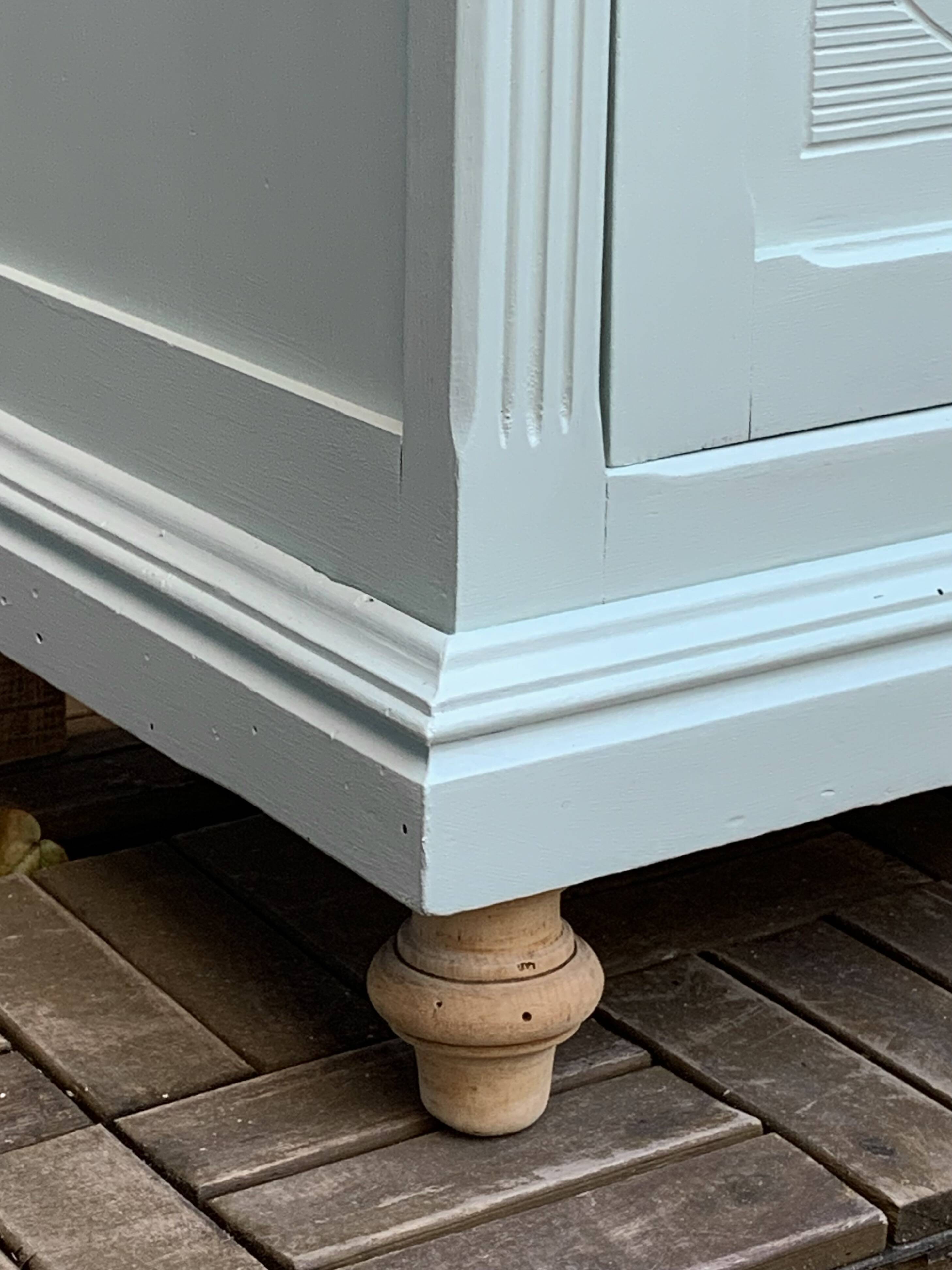 Antique celadon glass Parisian wardrobe H162