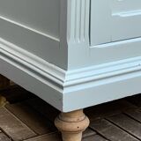 Antique celadon glass Parisian wardrobe H162