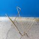 Design magazine holder vintage golden steel file