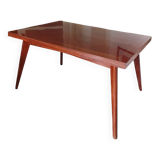 Varnished wooden table from the 1960s.