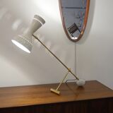 Italian dialog lamp articulated brass and marble style 50's