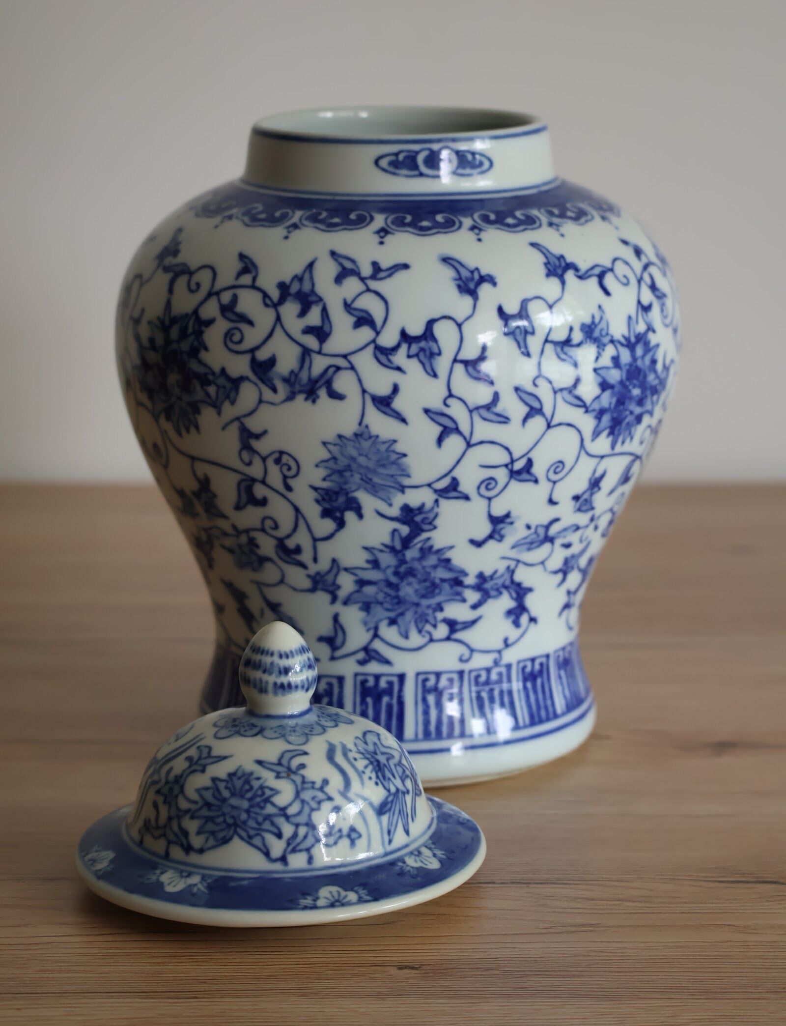 Grand pot à gingembre en porcelaine chinoise