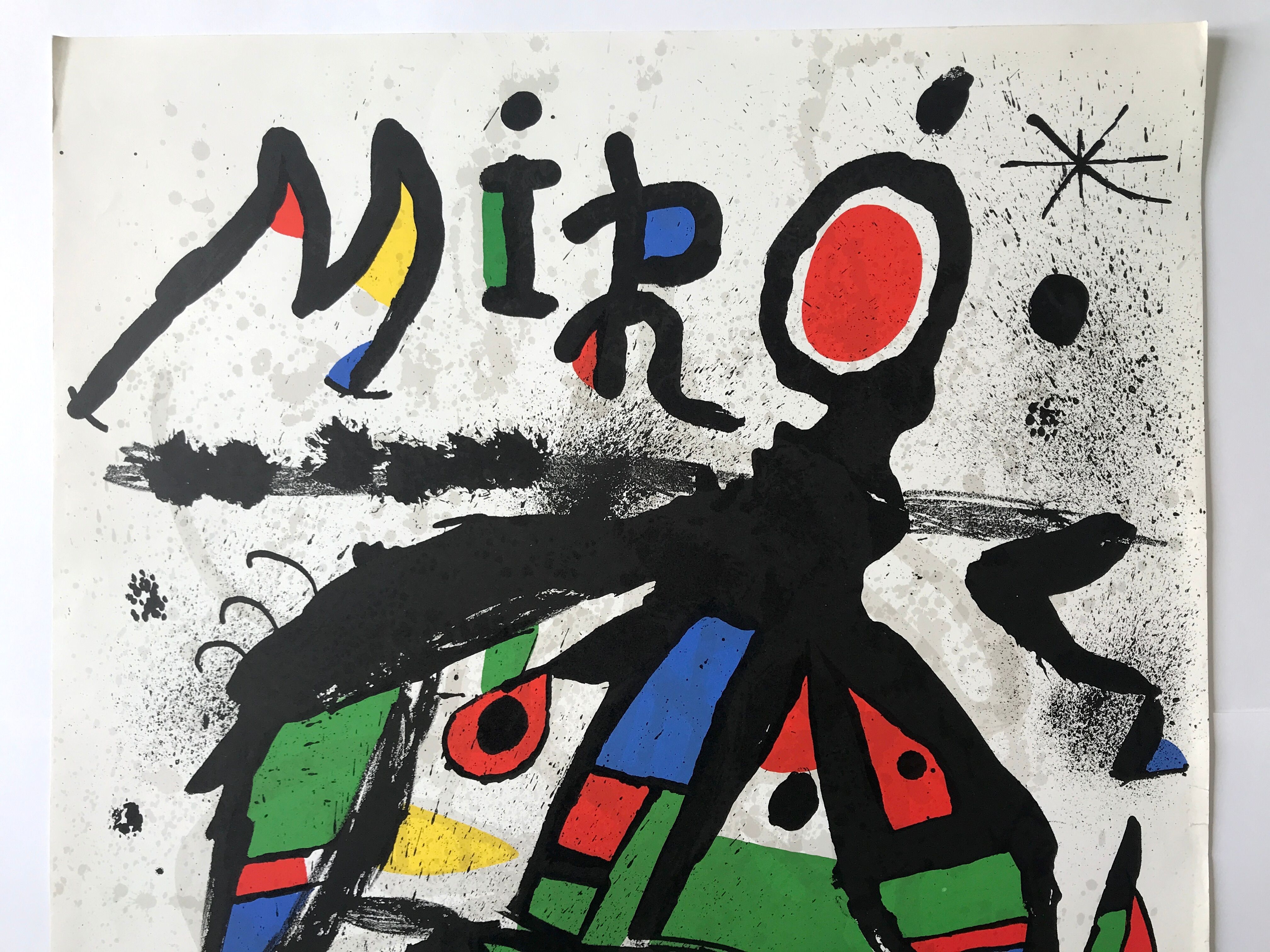 Poster in lithograph by Joan Miro, Galerie Maeght, 1978