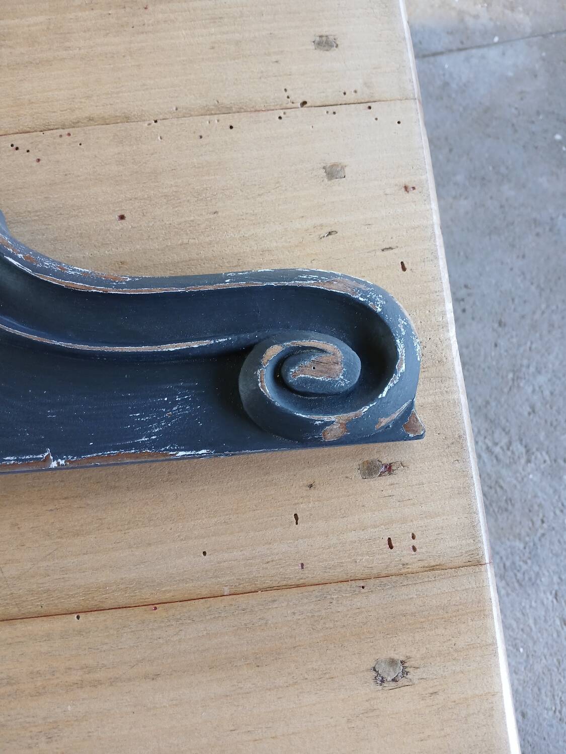 Antique carved wooden pediment