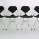 "DKR-2" Set of 4 Wire Chairs 'Bikini' by Eames for Herman Miller, 1960