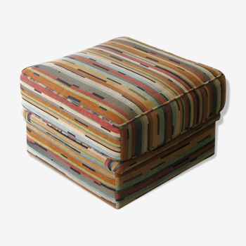 Vintage square ottoman of the 80s