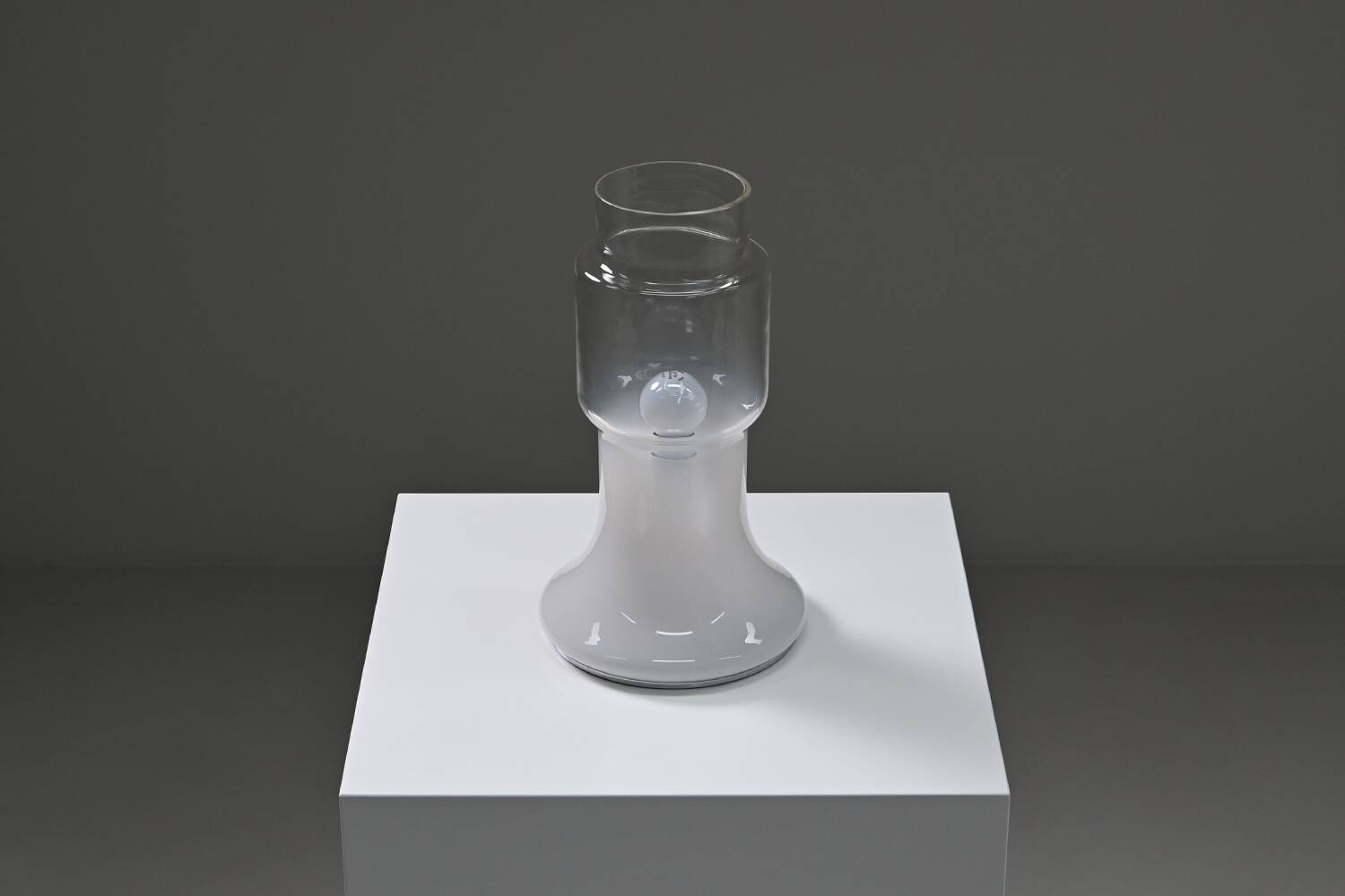 Glass Italian table lamp, 1970s Italy.