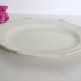 Creil and Montereau plates, 19th century, Perle model, ivory / lot 1