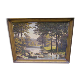 Oil painting "landscape of France"