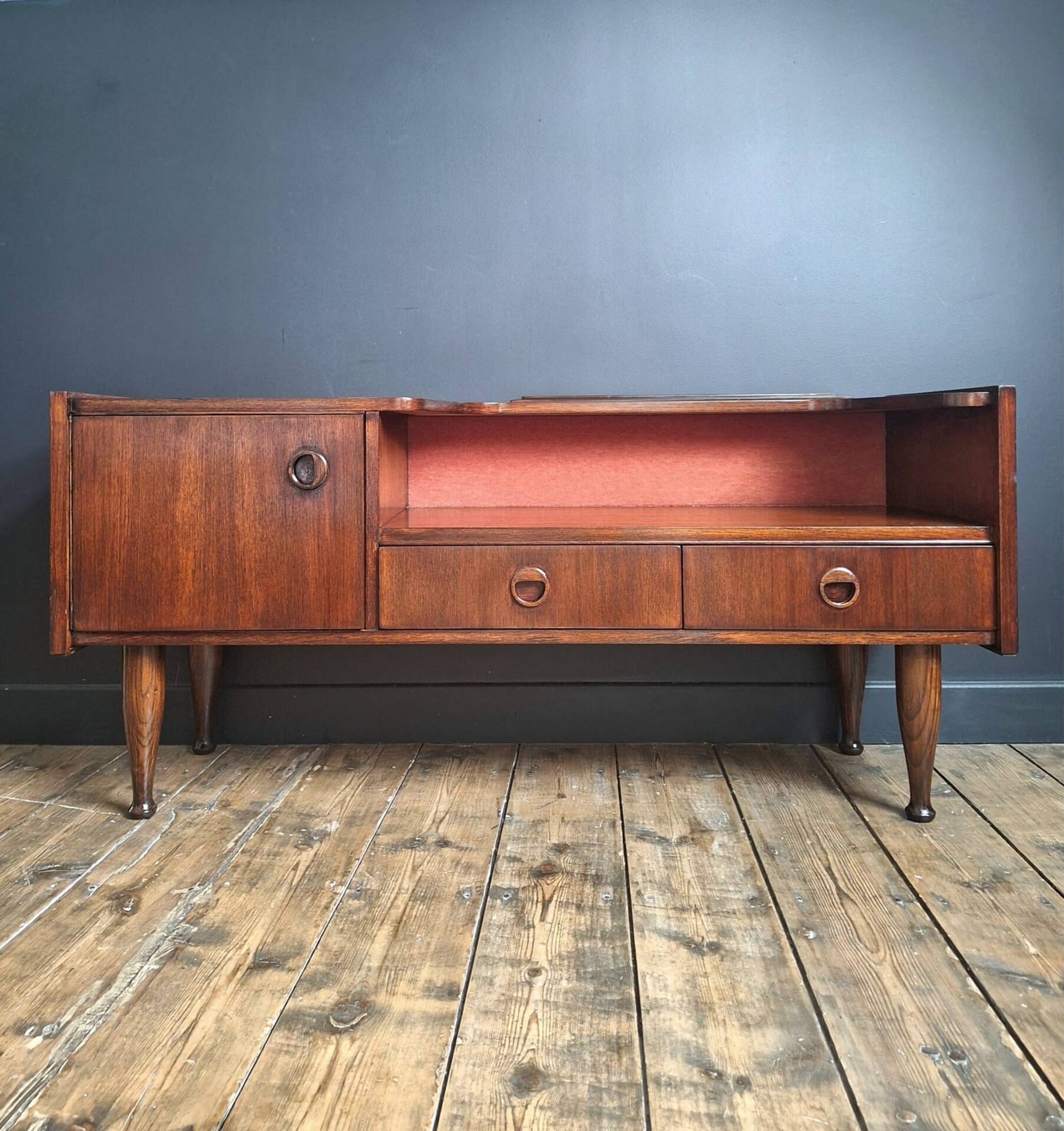 Vintage teak sideboard, antique TV unit.