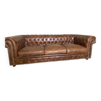 Chersterfield 3 seater leather sofa