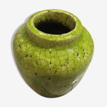 Vase vert en grès