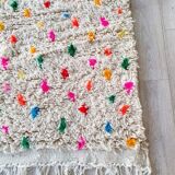 Large Berber rug made of natural wool, traditionally handwoven, 2/3 m.