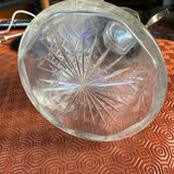 Carafe en verre et argent