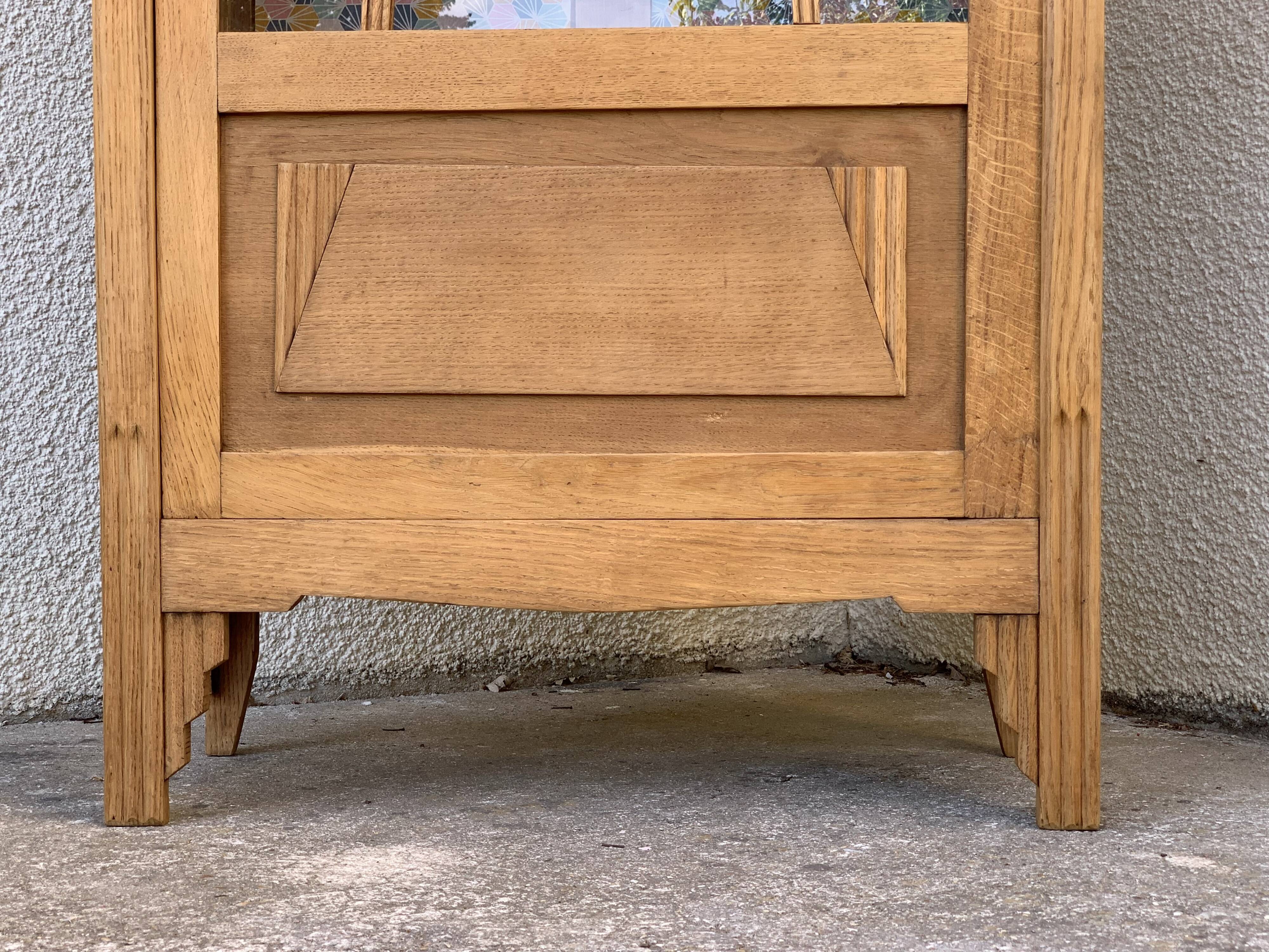 Parisian wardrobe glazed art deco 1920 raw wood