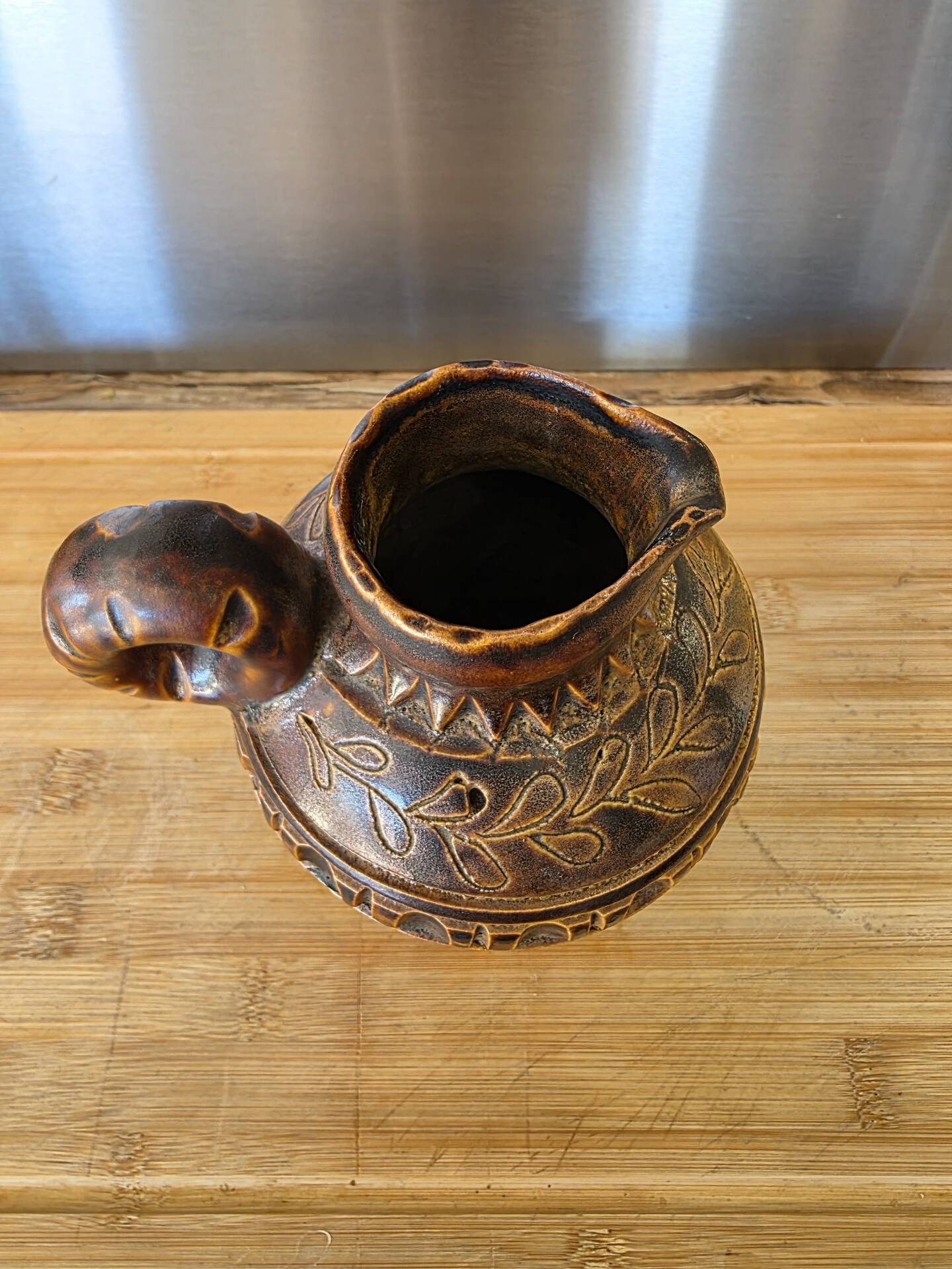 Ceramic jug from Vallauris - Signed Huguette H. Bessone