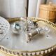 Large vintage ceiling lamp in chiseled glass and brass 34 cm