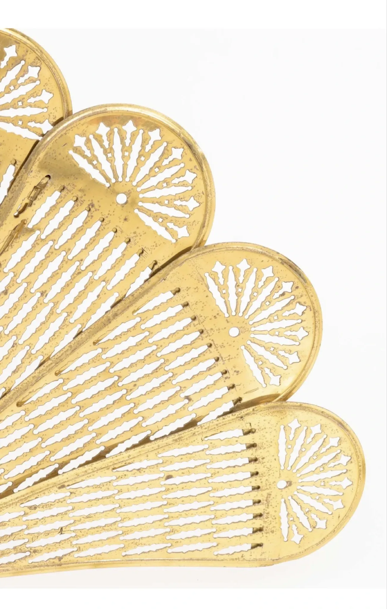 Brass fire screen
