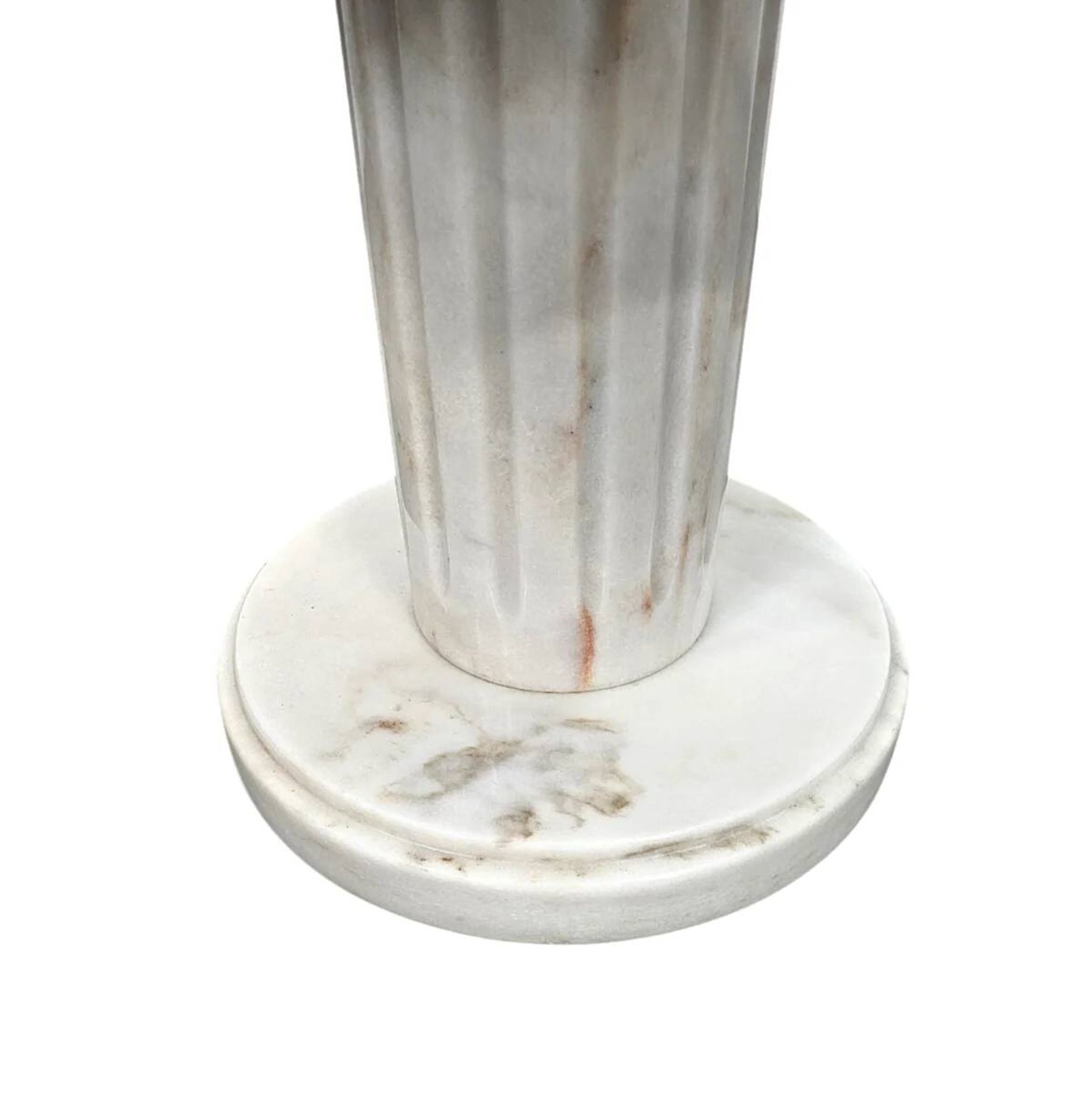 White drapery marble Italy / Neo Classic side / coffee table