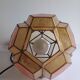 Space age mother-of-pearl and brass chandelier