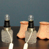 Pair of Orrefors lamps