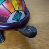 Turtle lamp in glass paste.