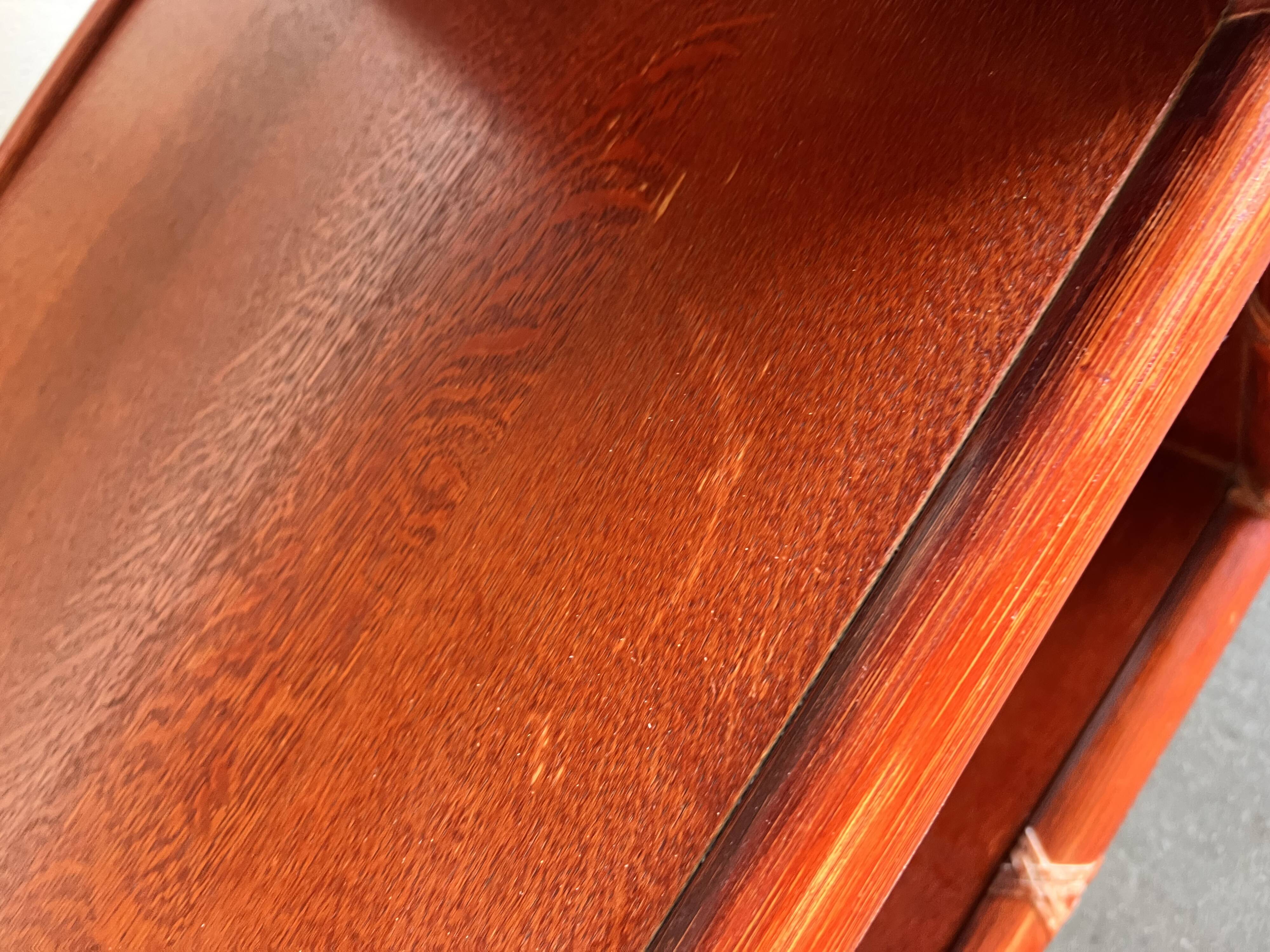 Lydia Levi coral red for McGuire Bar Cart